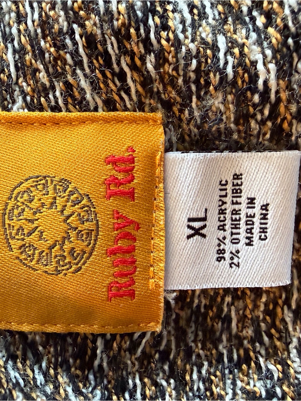 Anne Klein Black & Tan Fringed Open-Front Coatigan - Picture 3 of 5